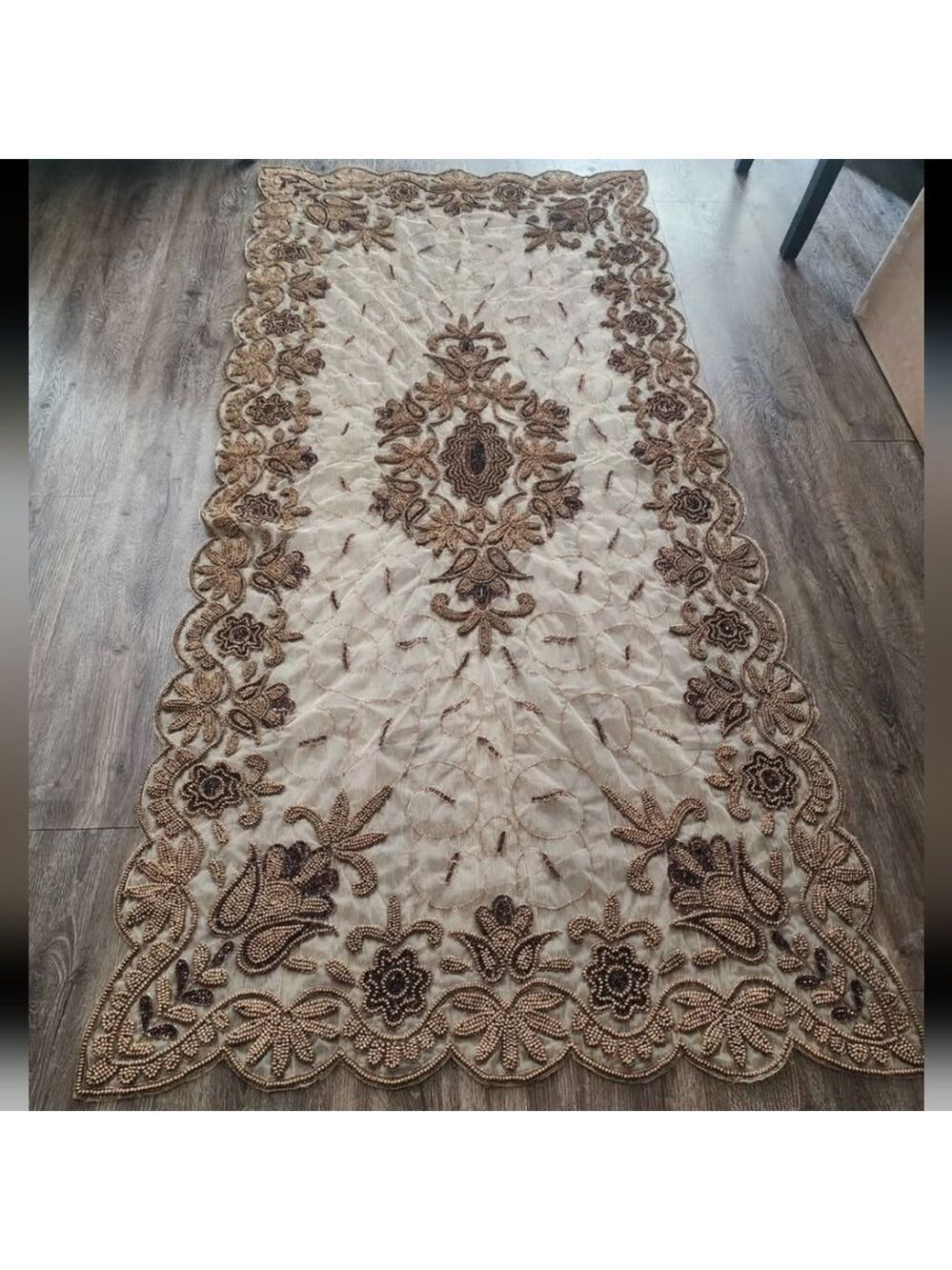Hand Beaded Tablecloth #3077